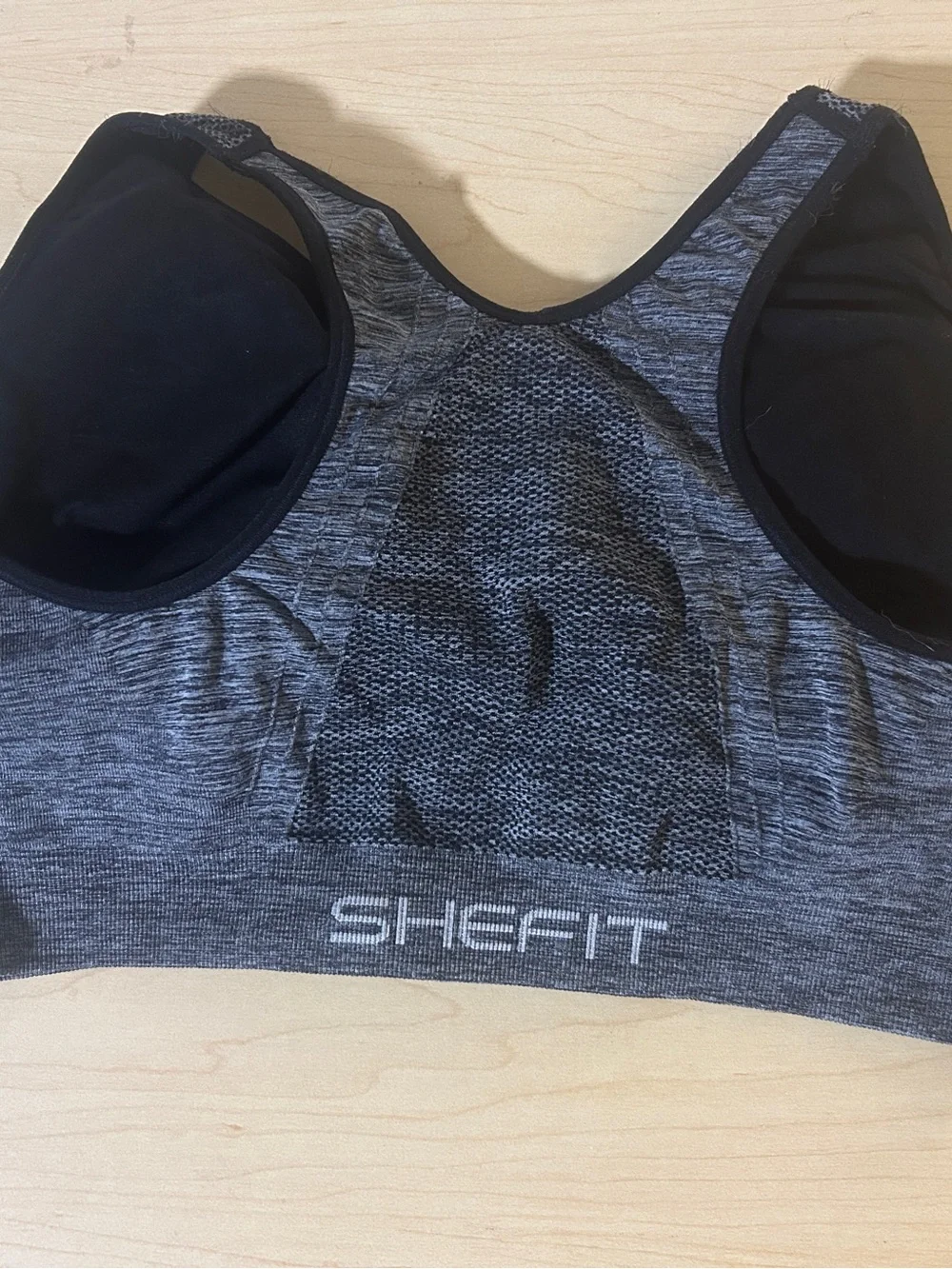 2 SHEFIT Beige & Gray lounge sports bra 4 lux - Picture 7 of 10